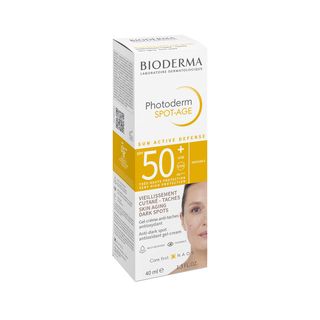 ژل ضد آفتاب بدون رنگ بایودرما +SPF50 مدل Photoderm Spot-Age محافظ UVA ،UVB و PA++++ضد لک، ضد پیری، ضد آب، مناسب انواع پوست حجم