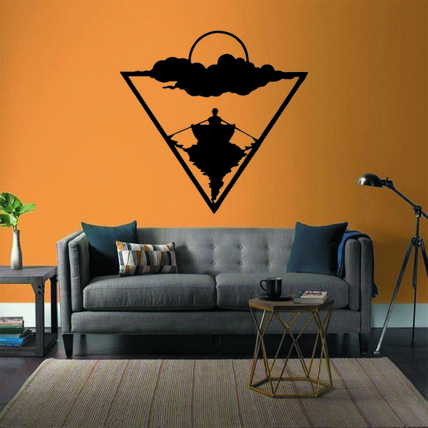 استیکر مدل چوبی طرح قایق کد S57