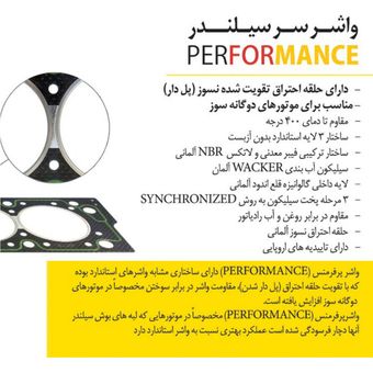 واشر سر سیلندر کیک مدل Performance مناسب برای پژو 405 استاندارد