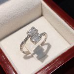 انگشتر نقره زنانه جی تی ای مدل امرالدکات