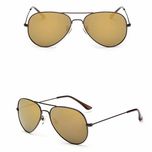 عینک آفتابی فرم خاص مدل P-3025 Polarized Gold Coffee Mirror