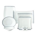 سرویس غذاخوری 97 پارچه چینی زرین ایران مدل وایت رز درجه یک