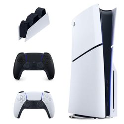کنسول بازی سونی مدل PlayStation 5 Slim ظرفیت 1 ترابایت ریجن CFI-2116 اروپا به همراه دسته اضافی و پایه شارژر*233