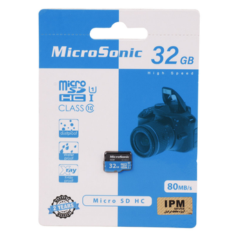 کارت حافظه‌ رم میکرو رم میکرو 32 گیگ میکروسونیک MicroSonic 533X U1 C10 80MB/s