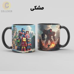 ماگ بازی ماینکرافت (Minecraft) کد 26 (سفید ، مشکی ، حرارتی)