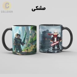 ماگ بازی ماینکرافت (Minecraft) کد 29 (سفید ، مشکی ، حرارتی)