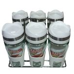 ست جا ادویه 6 پارچه کاپریس مدل فلورا کد 03