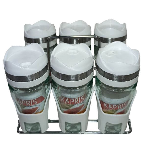 ست جا ادویه 6 پارچه کاپریس مدل فلورا کد 03