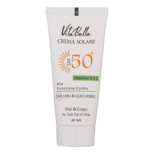 کرم ضدآفتاب بیرنگ ویتابلا +SPF50 مدل 001 مناسب انواع پوست، حجم 40 میلیلیتر