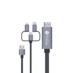 کابل تبدیل HDMI به USB-C / microUSB / لایتنینگ پرووان مدل PCH70