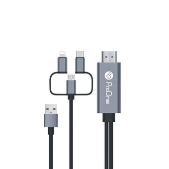 کابل تبدیل HDMI به USB-C / microUSB / لایتنینگ پرووان مدل PCH70