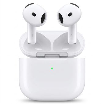 هدفون بلوتوثی اپل مدل AirPods 4 دارای نویز کنسلینگ، درگاه شارژ USB-Type-C و شارژ بی سیم، با قابلیت اتصال به چند دستگاه، پشتیبانی