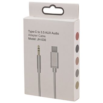 کابل تبدیل usb-c به AUX مدل JH-030 طول 1 متر