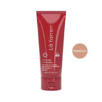 کرم ضدآفتاب و ضد لک رنگی لافارر مدل SPF 40-Medium مناسب پوست های خشک و معمولی تاریخ انقضا 1406