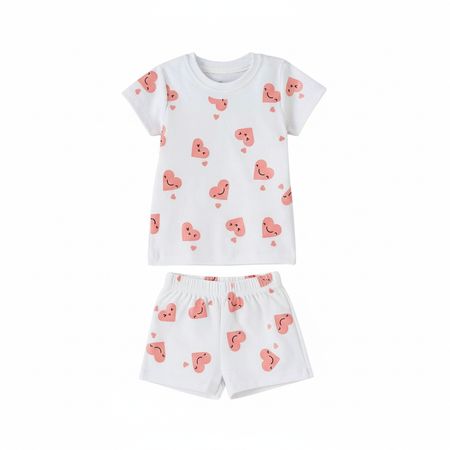 ست تی‌شرت آستین کوتاه و شلوارک راحتی نوزادی مدل MDSS-CH3750