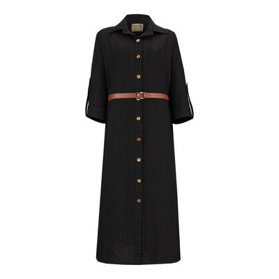 مانتو زنانه السانا مدل واران کد 220201 رنگ مشکی