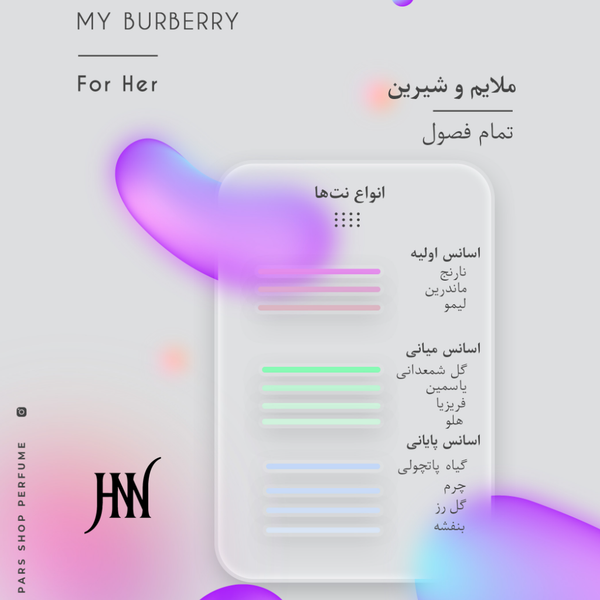 عطر ادکلن مای باربری  100 میل جانوین (جکوین)   My Burberry Johnwin