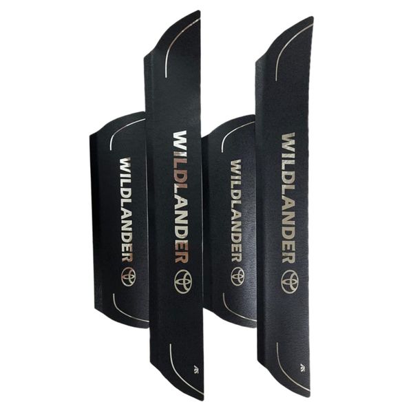 برچسب پارکابی خودرو امیران اسپرت طرح چرم کد 2025104 مناسب برای تویوتا وایدلندر مجموعه 4 عددی