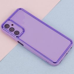 کاور قاب مدل دور براق رینگی محافظ لنزدار مناسب برای گوشی موبایل سامسونگ Galaxy A 24