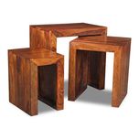 میز عسلی مدل هانی مجموعه سه عددی