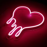 چراغ تزیینی مدل تابلو نئون طرح قلب