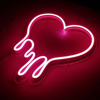 چراغ تزیینی مدل تابلو نئون طرح قلب