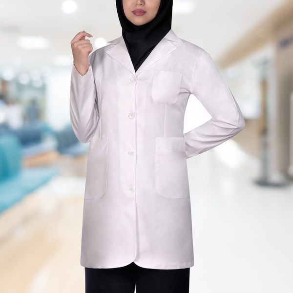 روپوش پزشکی زنانه خضرا مدل مهساکد 32430