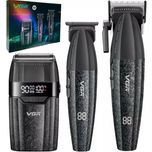 ماشین اصلاح موی سر و صورت شارژی وی جی ار مدل V-640 s3 مجموعه 3 عددی