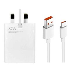 شارژر دیواری شیائومی مدل 67 وات اورجینال به همراه کابل USB-C
