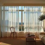 پرده تیکو دکو مدل دوخت ساده حریر سایز 500*280 سانتیمتر