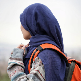 روسری وال نخ سورمه ای