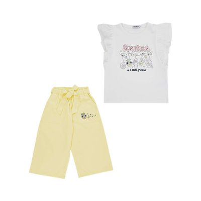 ست تاپ و شلوار راحتی دخترانه مدل MDSS-CH3787