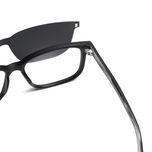 فریم عینک طبی مدل CG7201C01P109 Polarized Double Switch به همراه کاور آفتابی