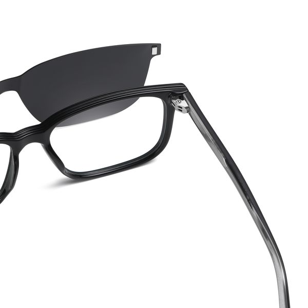 فریم عینک طبی مدل CG7201C01P109 Polarized Double Switch به همراه کاور آفتابی