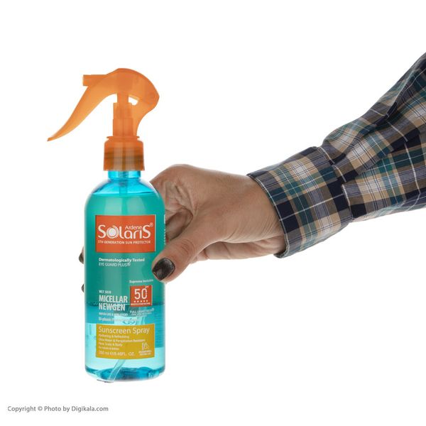 لوسیون دوفازی ضدآفتاب آردن سولاریس مدل Micellar Newgen، حجم 250 میلیلیتر
