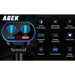 شارژر فندکی 120 وات 4 پورت مدل AGK_C301