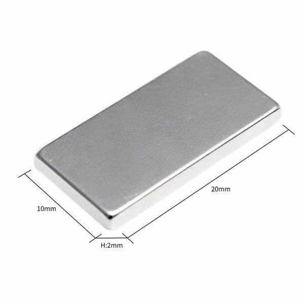 آهن ربا مدل نئودیمیوم بلوک 20x10x2mm بسته 5 عددی