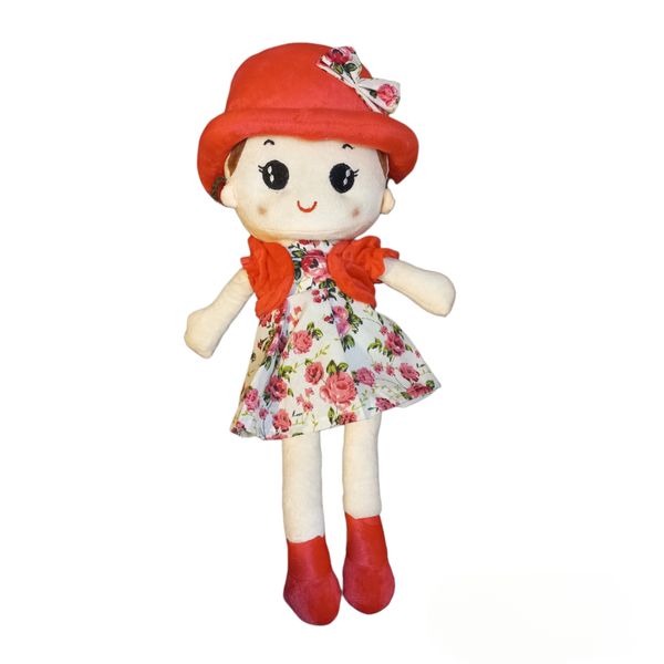 عروسک مدل دختر کلاهدار ارتفاع 50 سانتی متر