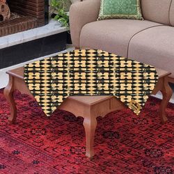 رومیزی برند رومیزی باز طرح مربع مدل پتینه باستانی کد 1059-1