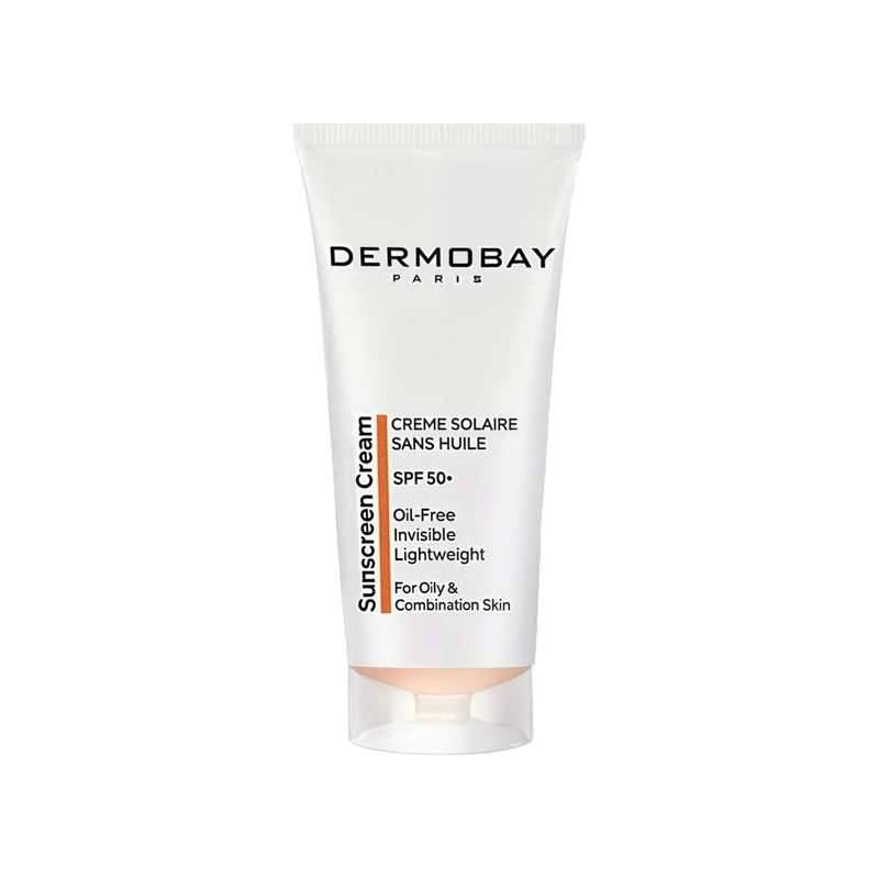 کرم ضد آفتاب بدون رنگ درموبای SPF 50 مدل 01 محافظ UVA، ‌تنظیم کننده ترشح چربی پوست مناسب پوست‌های چرب و مختلط حجم 40 میلی‌لیتر