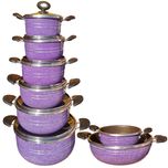 سرویس پخت و پز 14 پارچه هلنا طرح چدن مدل زنبوری