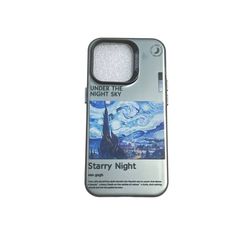 کاور مدل Starry night طرح نقاشی ونگوک مناسب برای گوشی موبایل اپل Iphone 16