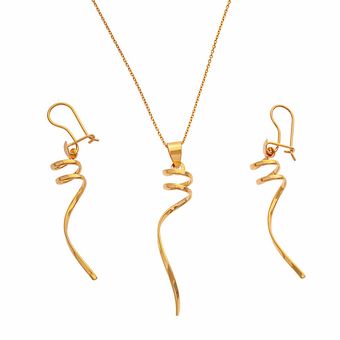 نیم ست طلا 18 عیار زنانه مدل 01