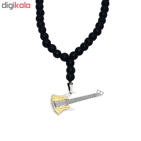 گردنبند مردانه طرح گیتار کد GM-011