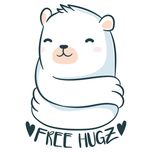 استیکر لپ تاپ وی وین آرت طرح Free Hugz مدل P67