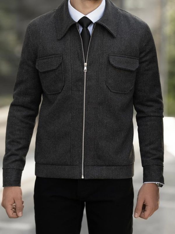 کاپشن ذغال سنگی کد j130