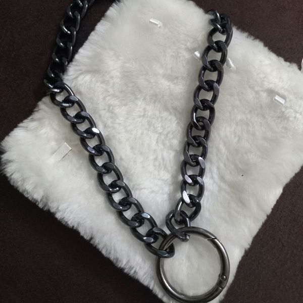 قلاده سگ و گربه طرح کارتیر مدل تک حلقه سیاه