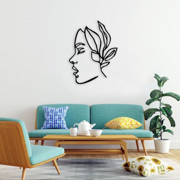 استیکر دیواری طرح مینیمال صورتک کد 007