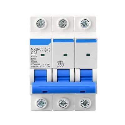 فیوز مینیاتوری چینت (چانت) 25 آمپر سه فاز مدل NXB-63 3P C25