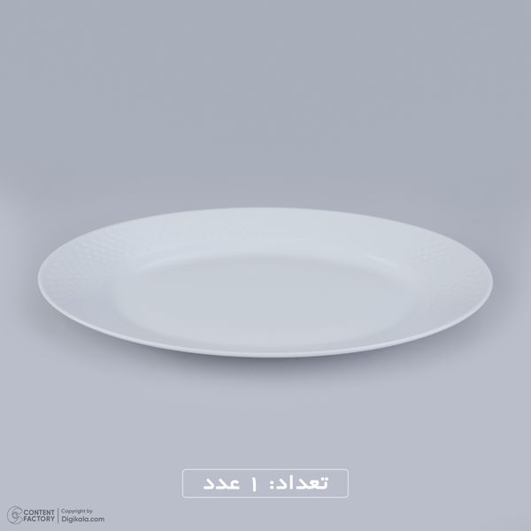 سرویس غذاخوری 28 پارچه چینی زرین ایران سری رادیانس مدل سفید درجه یک